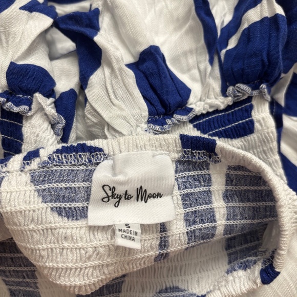 Preppy pallate blue and white preppy skirt - Picture 3 of 3